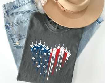Air Force Flyover T-Shirt: Comfort Colors 4th of July Tee