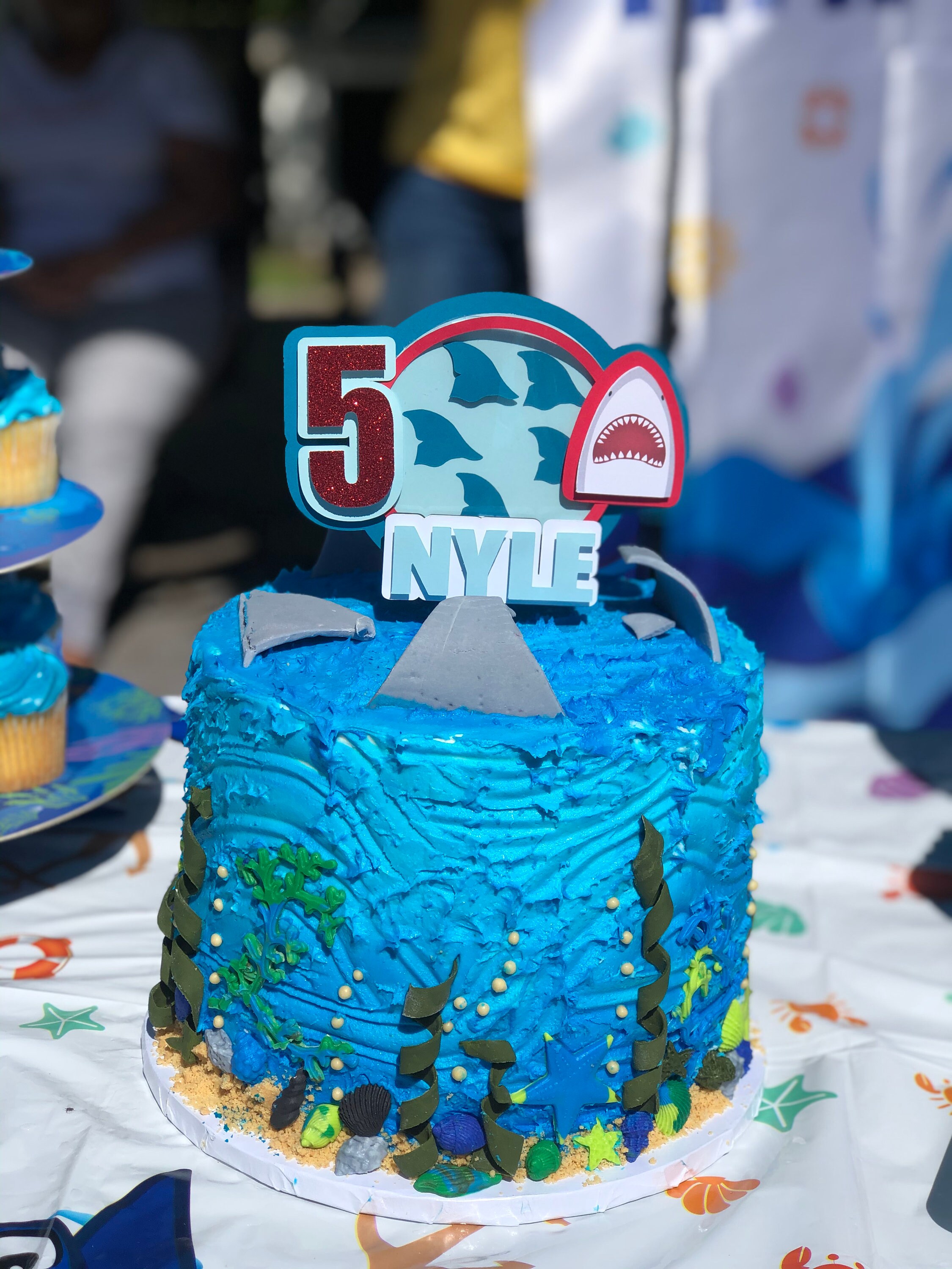 Shark Caketopper, Jaws Cake Topper, 3D Cake Topper, Shark Birthday ...