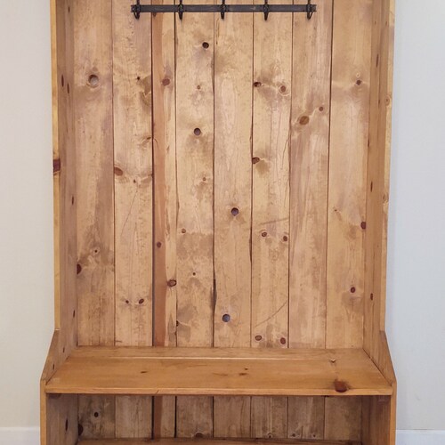 Rustic Farmhouse Hall Tree Etsy