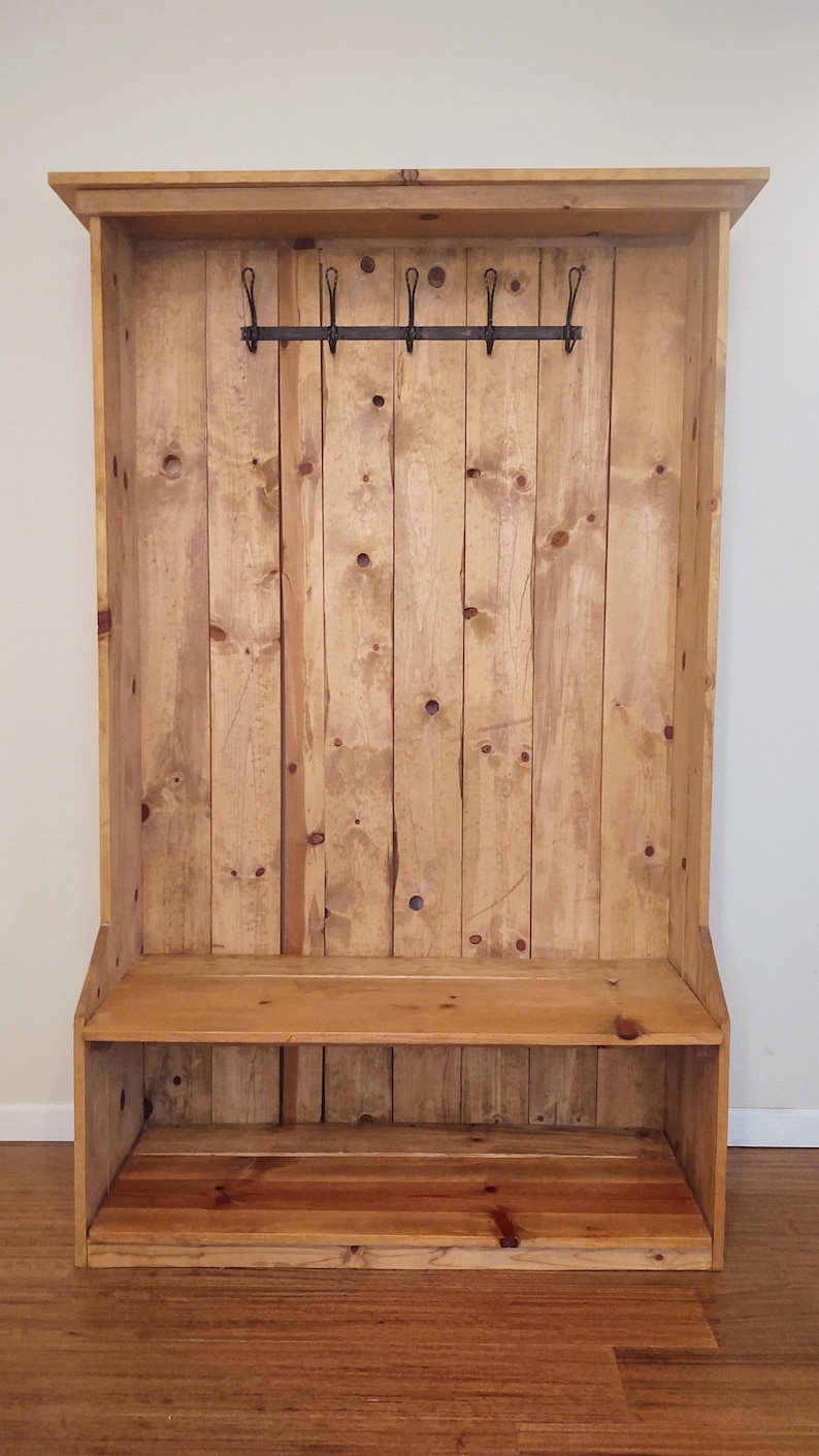 Rustic Farmhouse Hall Tree Etsy