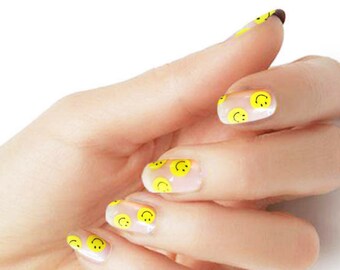 Smiley Face Nails Etsy Smiley Face Nails Etsy