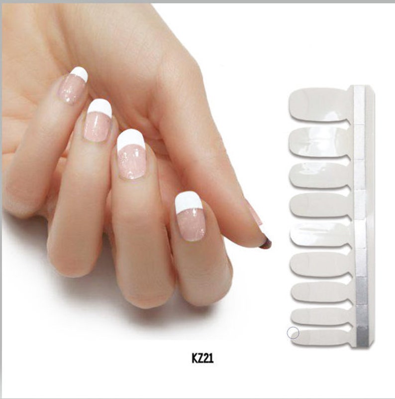 Black Matte color real nail polish strips KYG005 street art Etsy