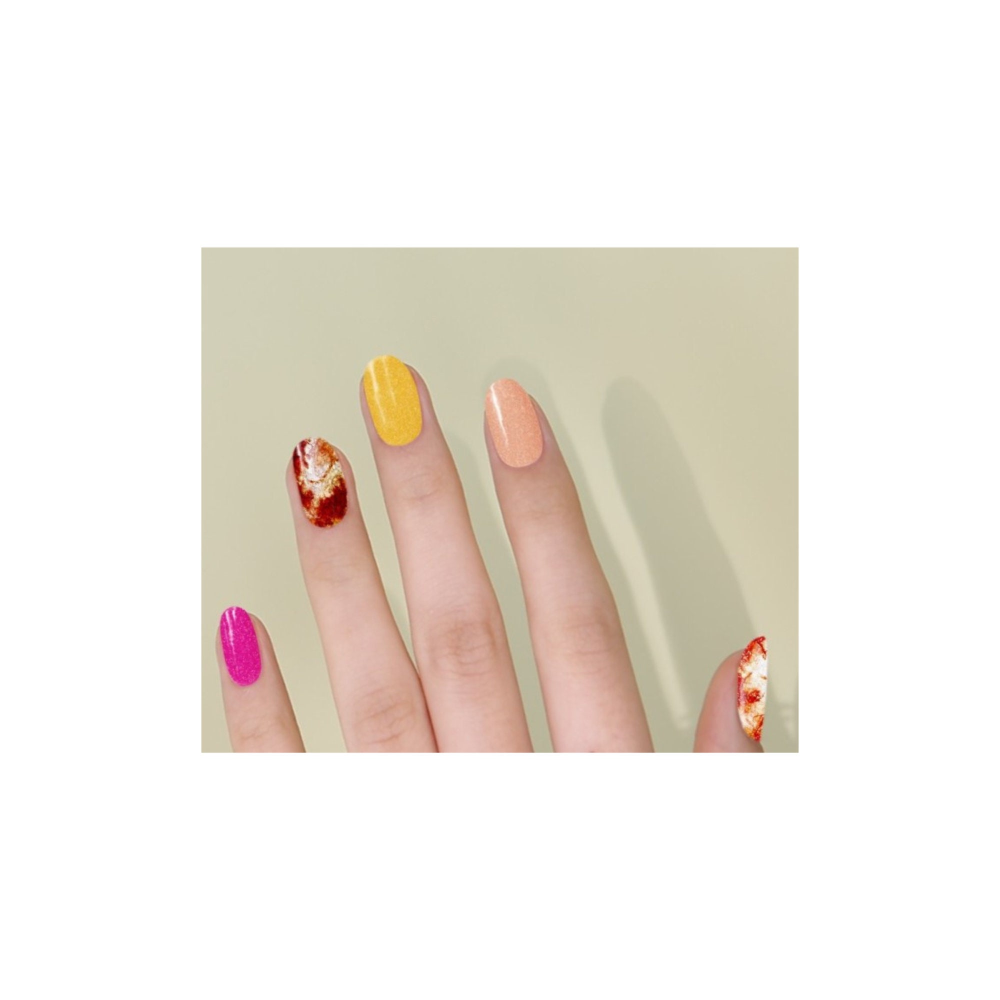 Glitter Mixed Nail Wrap Yellow Orange Color Polish Strips. - Etsy Ireland Glitter Mixed Nail Wrap Yellow Orange Color Polish Strips. - Etsy Ireland