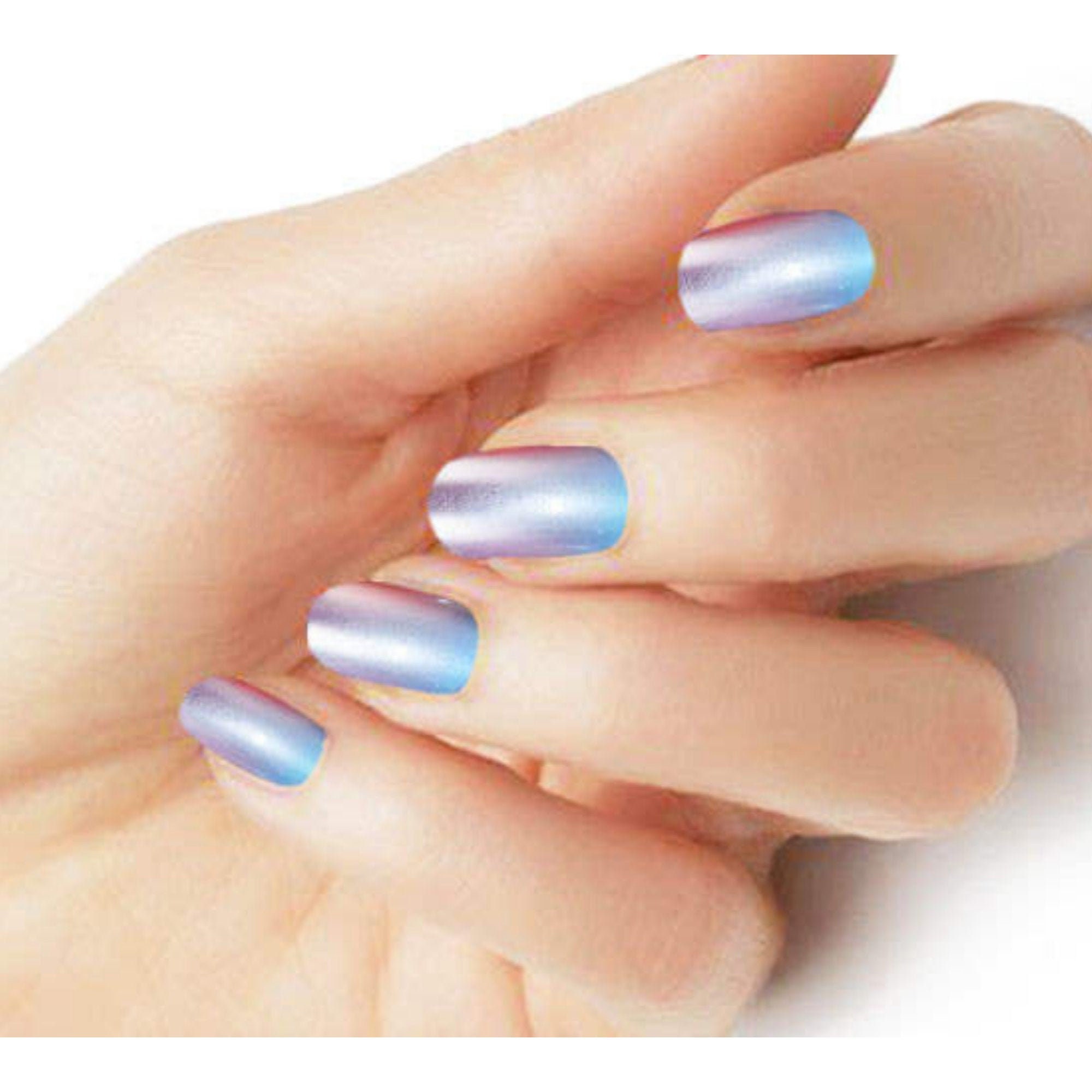 Pink Blue Ombre color strips real nail polish wraps M105 street art  …