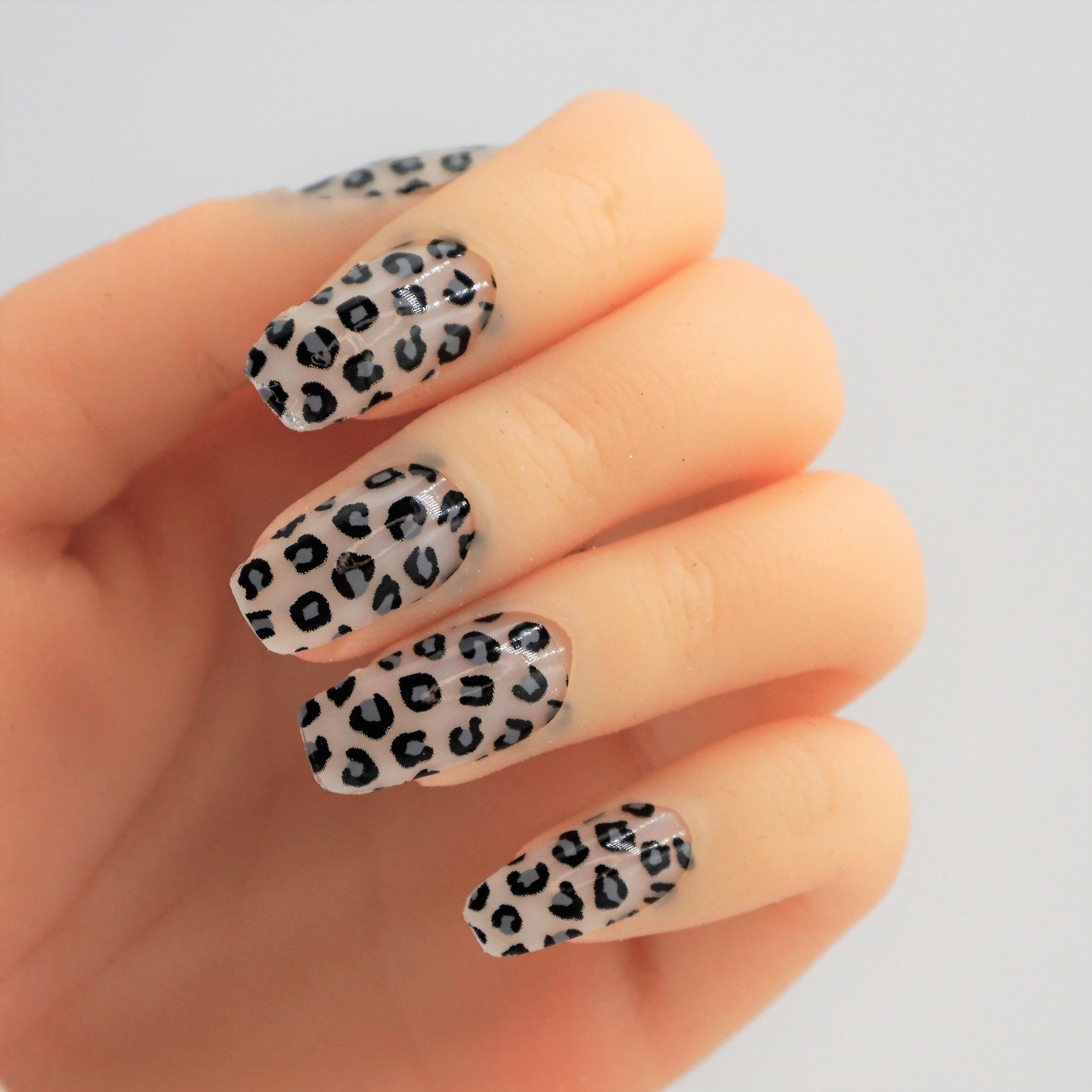 Animal Print on a Clear Overlay Color Wraps Real Nail Polish - Etsy