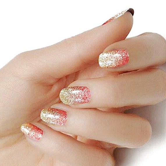 Nail Wraps Ombre Glitter Polish Strips Rose Gold Color M86 - Etsy Ireland Nail Wraps Ombre Glitter Polish Strips Rose Gold Color M86 - Etsy Ireland