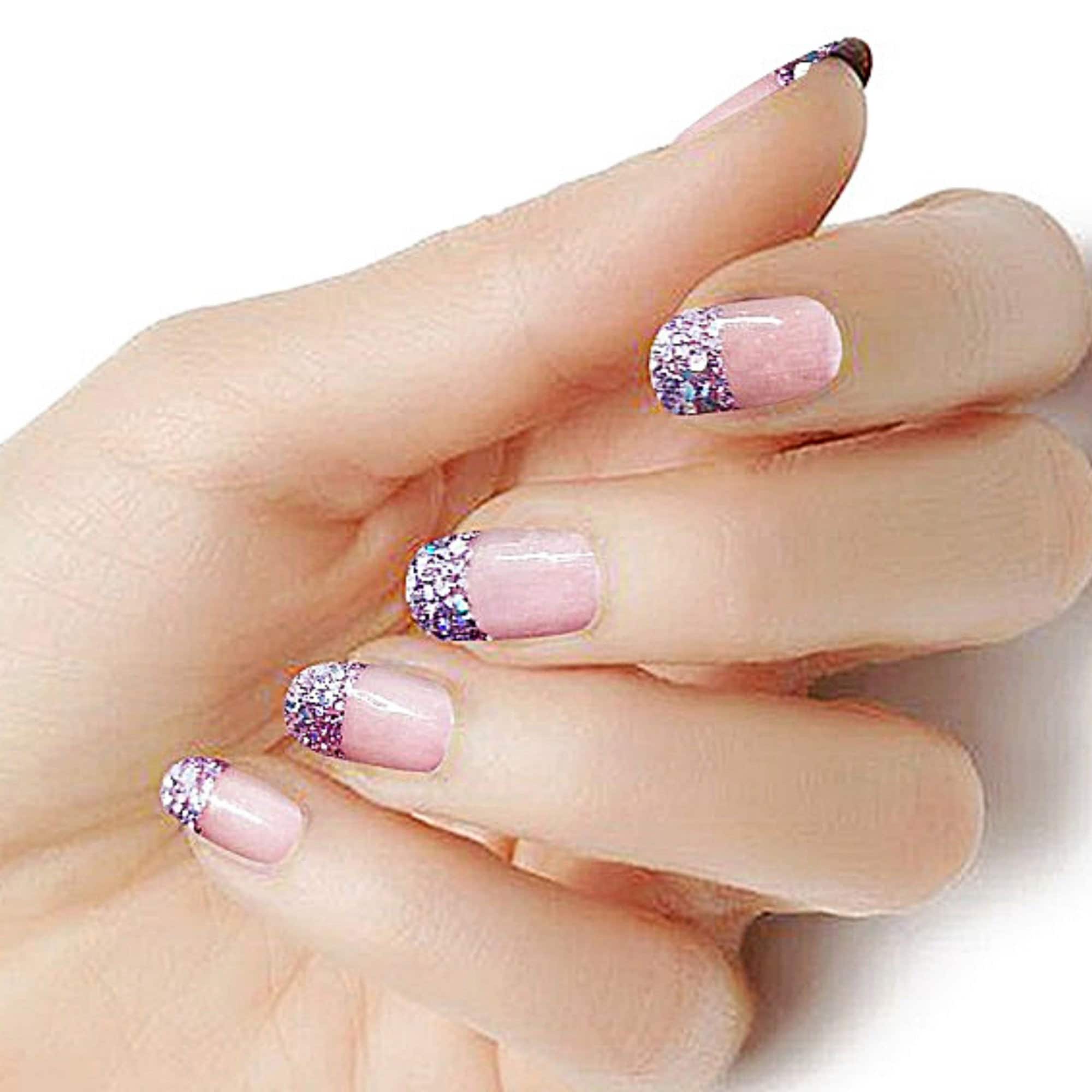 Purple Color French Glitter Nail Wraps one Piece Clear - Etsy Hong Kong Purple Color French Glitter Nail Wraps one Piece Clear - Etsy Hong Kong