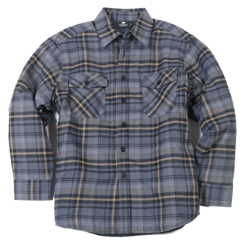 YAGO Men/'s Casual Plaid Flannel Long Sleeve Button Down Shirt Jacket GrayKhaki S-5XL 14D