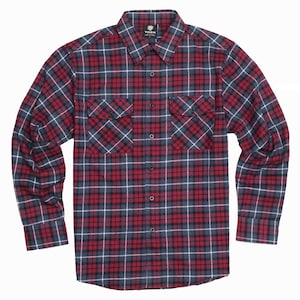 YAGO Men&#39;s Casual Plaid Flannel Long Sleeve Button Down Shirt ( Multi Color, 5J ) (S-5XL)