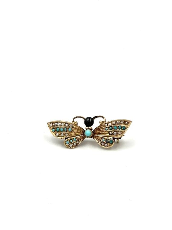 Vintage Italian 1940s butterfly-shaped brooch in s