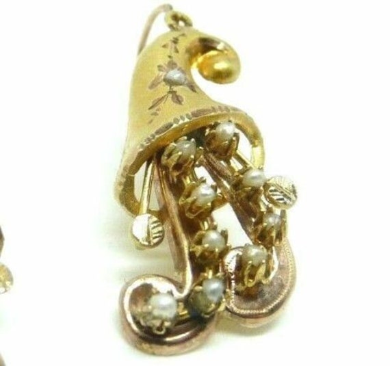 Italian Bourbon pendant earrings dating back to t… - image 3