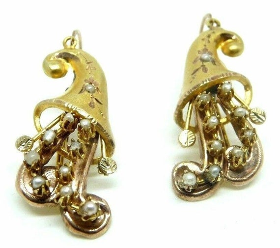 Italian Bourbon pendant earrings dating back to t… - image 1
