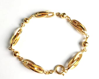Vintage 1960s Italian women's bracelet in 18kt solid gold
