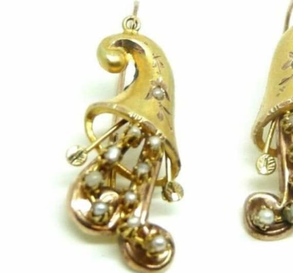 Italian Bourbon pendant earrings dating back to t… - image 2
