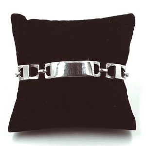 Vintage 70s Ottaviani square mesh bracelet and 925 silver tag
