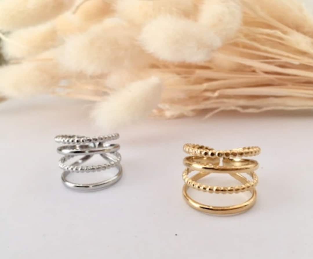 SöMni Ring Edelstahl Verstellbar - Offener Ring Für Frauen Mit Wechselbeschwerden