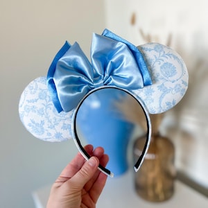 Blue Floral Princess Mouse Ears!