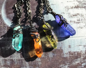 Handmade Kyber Inspired Pendants / Kyber Crystal Necklace / Sith / Jedi Cosplay Galaxy's Edge Costume II