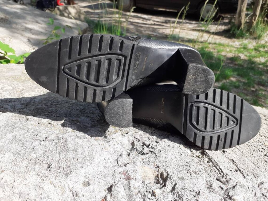 Vintage 90er Jahre Plattform klobige High Heels Knöchel ...