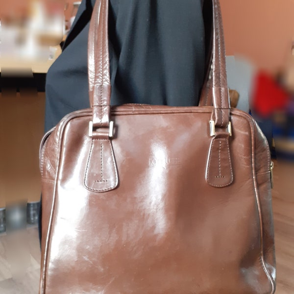 Vintage Style Roomy shoulder bag, Big  Brown Handbag