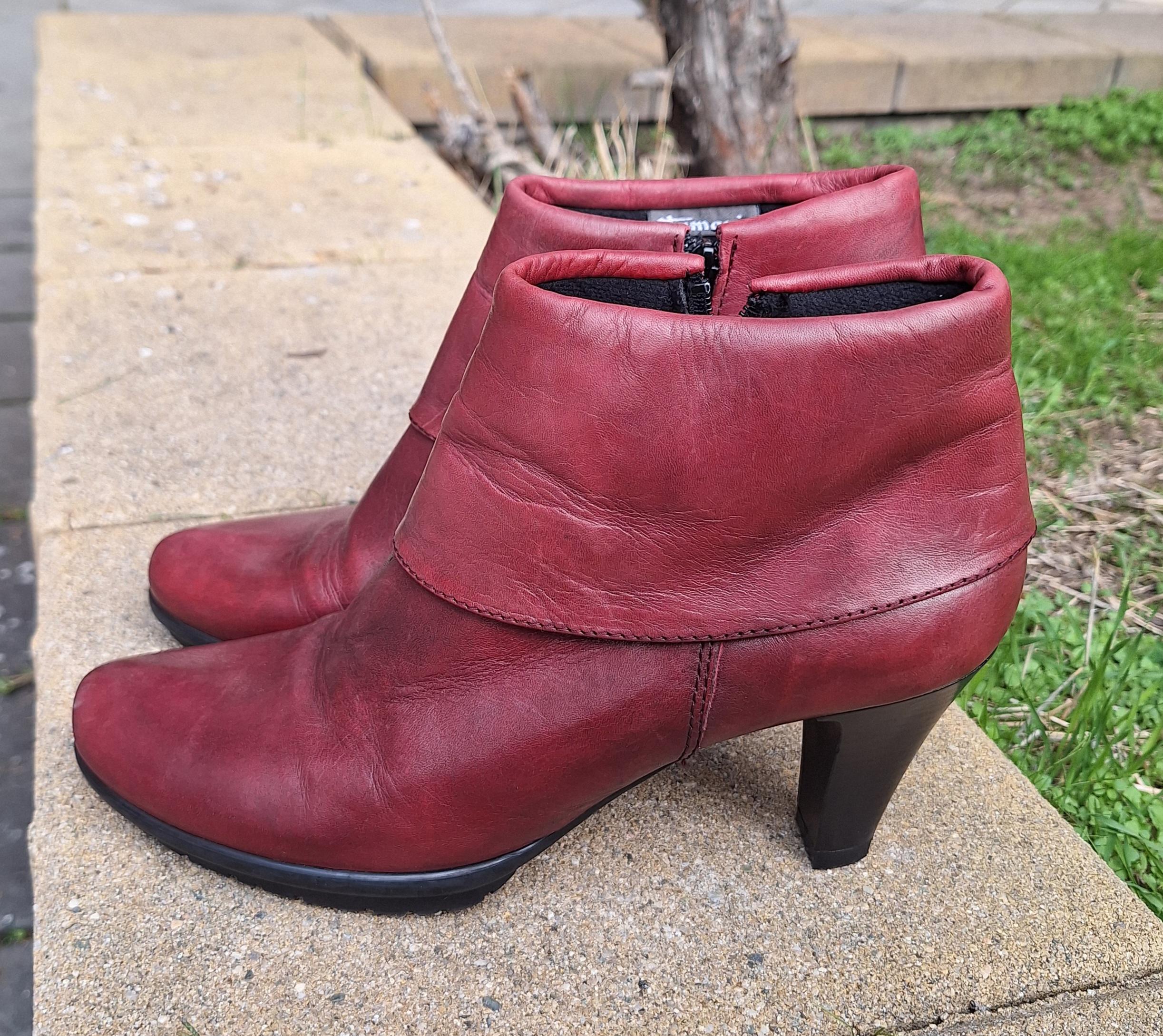 Bordeaux Ankle Boots Pumps Tamaris 6uk 39eu 8.5us Size Etsy UK