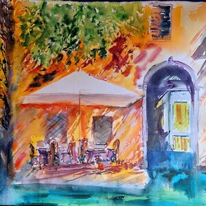 Venice, Watercolor Original Painting, Cityscape, Aquarelle
