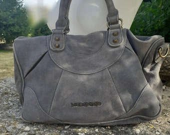 Grey Suede Top Hande Bag, Huge Capacity Handbag