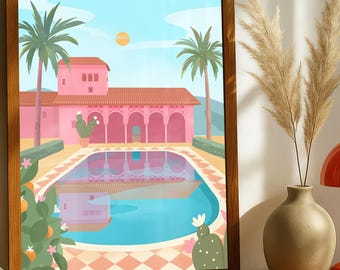 Housewarming Gift, Granada, Spain Travel Poster: Wall Art Print (Digital Download)