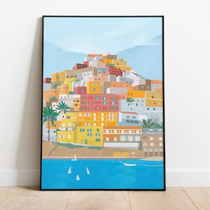 IMPRIMIBLE Positano Wall Art Print, Costa de Amalfi, Italia, DESCARGA DIGITAL Room Art, Cartel de viaje, Verano, Océano,