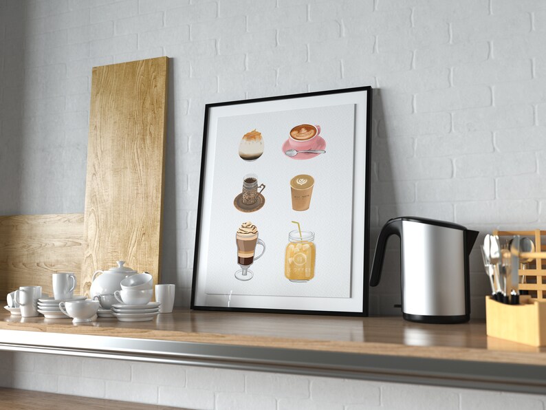 Printable Coffe Wall Art Print DIGITAL DOWNLOAD Kitchen Art image 2