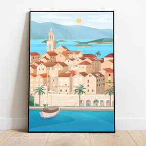 Korcula Croatia Print: Travel Poster, Game of Thrones Island (Digital Download)