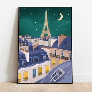 Emily en París, arte de pared para imprimir, cartel de viaje, ilustración de decoración de pared, arte de descarga digital
