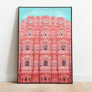 Arte de pared de India, impresión, cartel de viaje de India, arte de pared de India, descarga digital