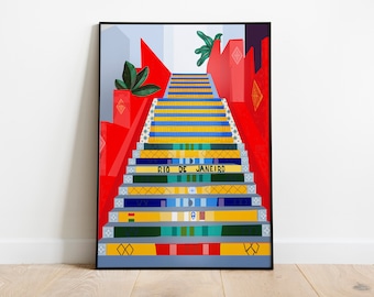 Rio de Janeiro Print, Brazil Poster, Wall Art print, Travel art poster, Wall decor art, Brazilian art, Housewarming Gift