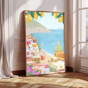 DRUCKBARE Italien Wand Kunst, Positano Printt, Amalfiküste, Reise Poster, DIGITAL DOWNLOAD, Reise Italien, Wand Dekor, italienisches Plakat