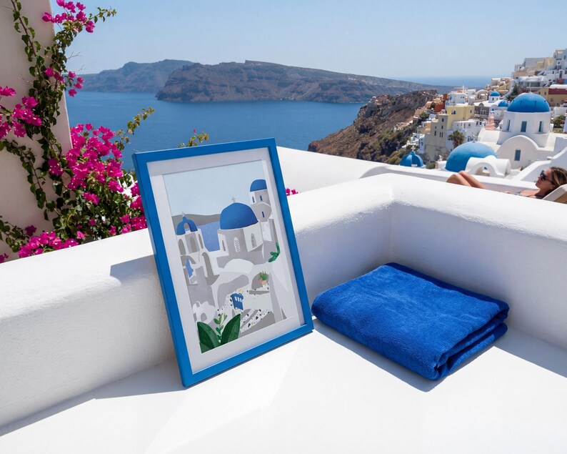 Konsttryck på Santorini: Grekisk ö-reseposter bild 4