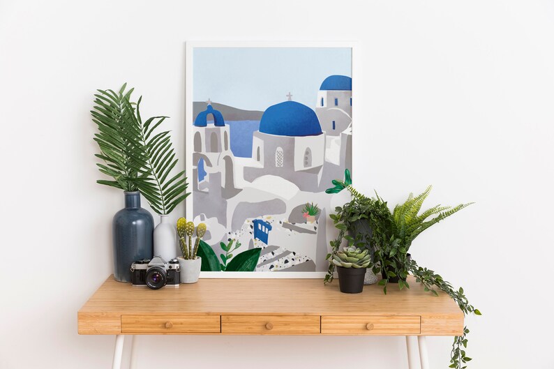 Konsttryck på Santorini: Grekisk ö-reseposter bild 5