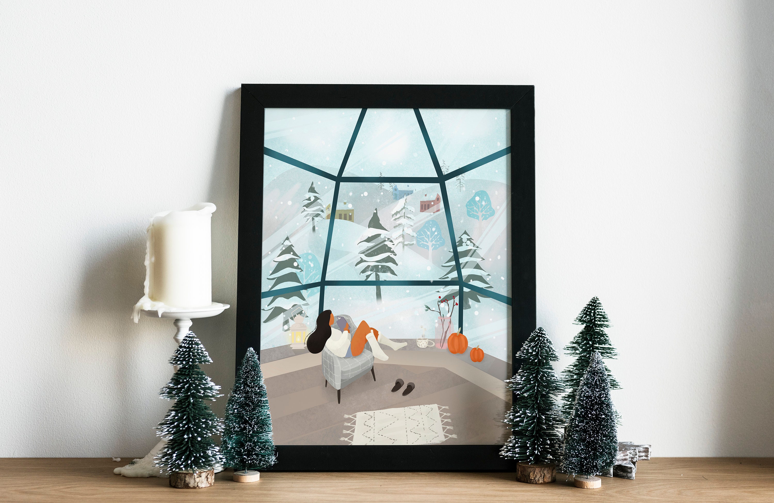 Winter Wonderland Wall Art Print Christmas Poster Etsy