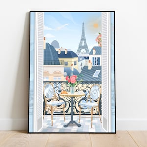 Emily en París, arte de pared para imprimir, cartel de viaje, ilustración de decoración de pared, arte de descarga digital
