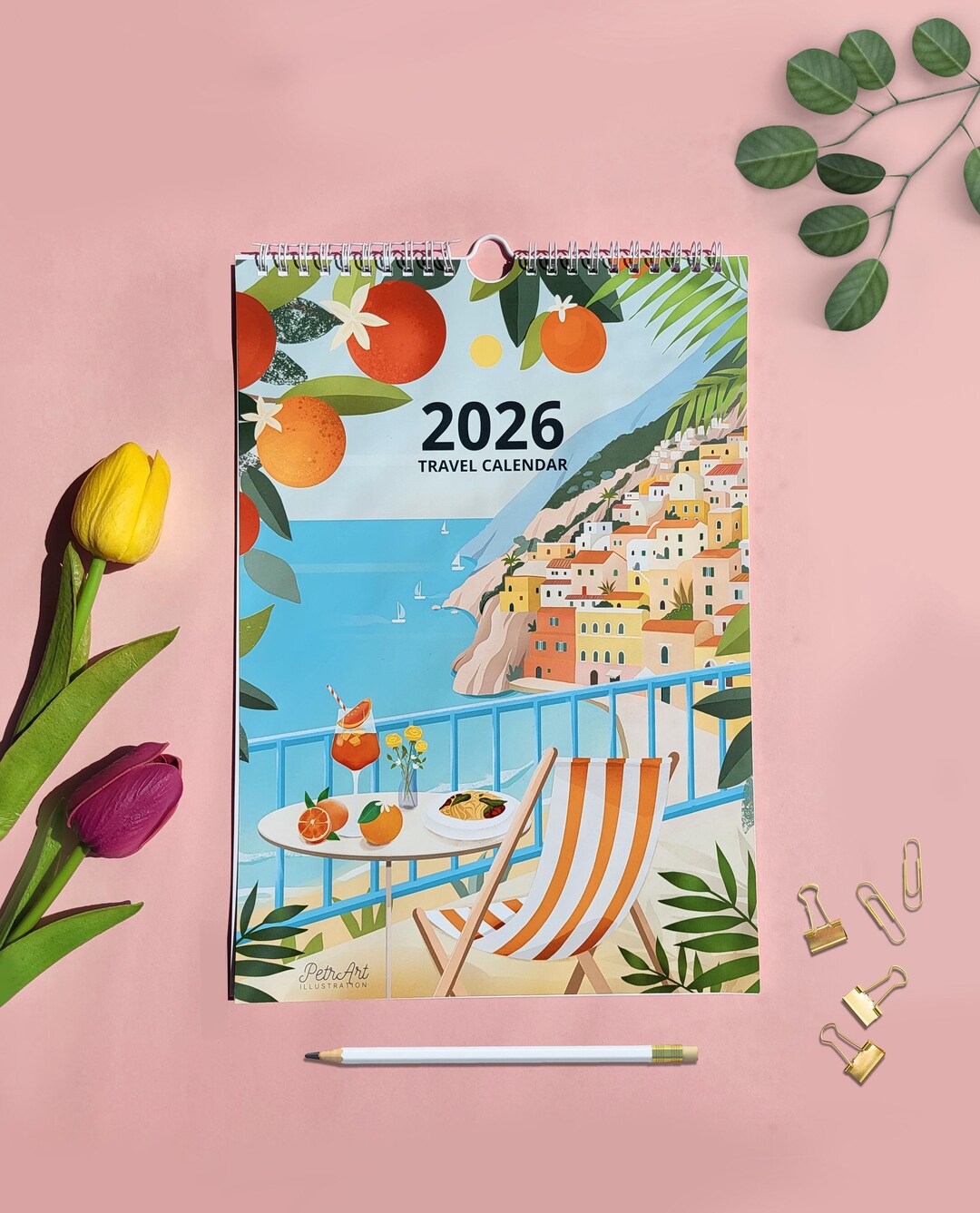 2026 Travel Wall Calendar, Illustrated Monthly Planner, A4 - Etsy