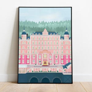 The Grand Budapest Hotel PRINTABLE Wall Art Print, Movie poster, Digital Download Art, Home decor, Illustration
