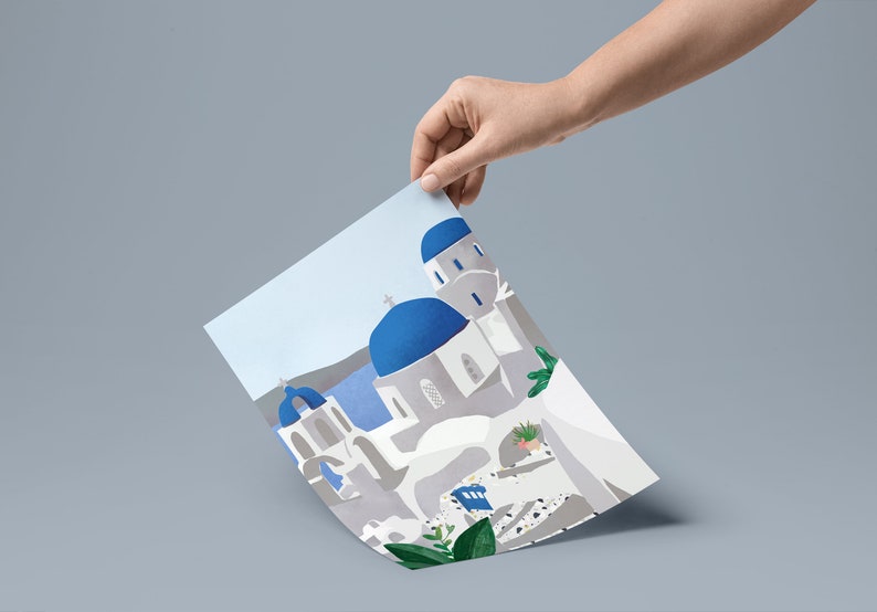 Konsttryck på Santorini: Grekisk ö-reseposter bild 9