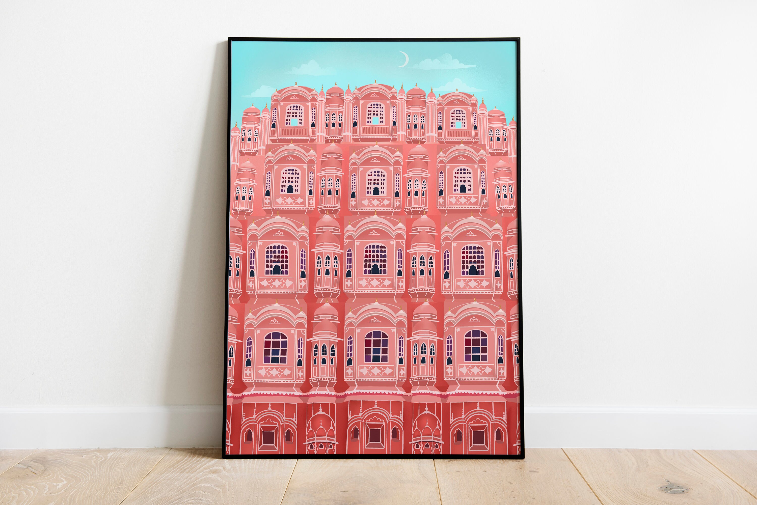 PRINTABLE India Wall Art Hawa Mahal Jaipur Art Print India - Etsy