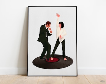 パルプ・フィクション・ダイナーのアートプリント：ヴィンスとジュール