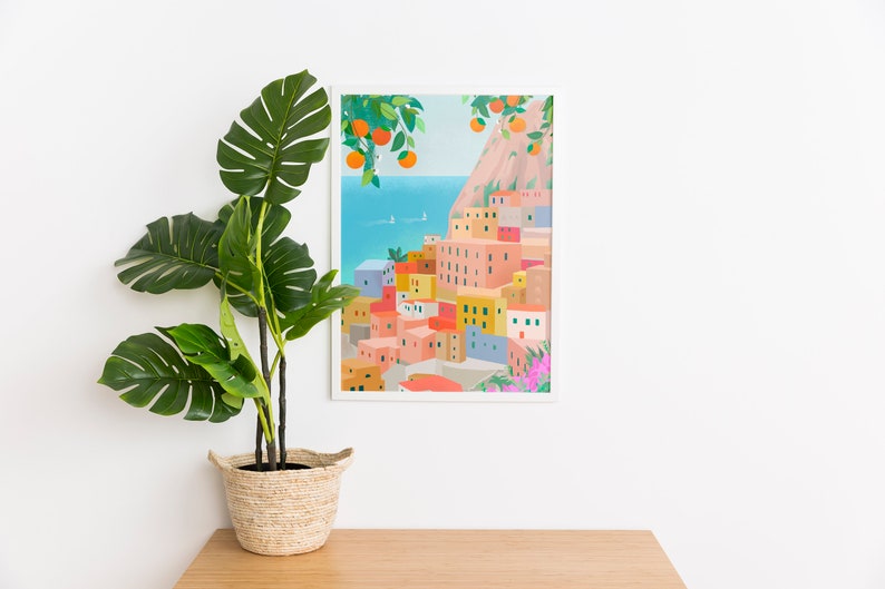 PRINTABLE Italy Amalfi Coast Wall Art Print Set of 2 - Etsy UK