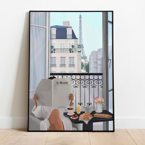 Emily en París, arte de pared para imprimir, cartel de viaje, ilustración de decoración de pared, arte de descarga digital