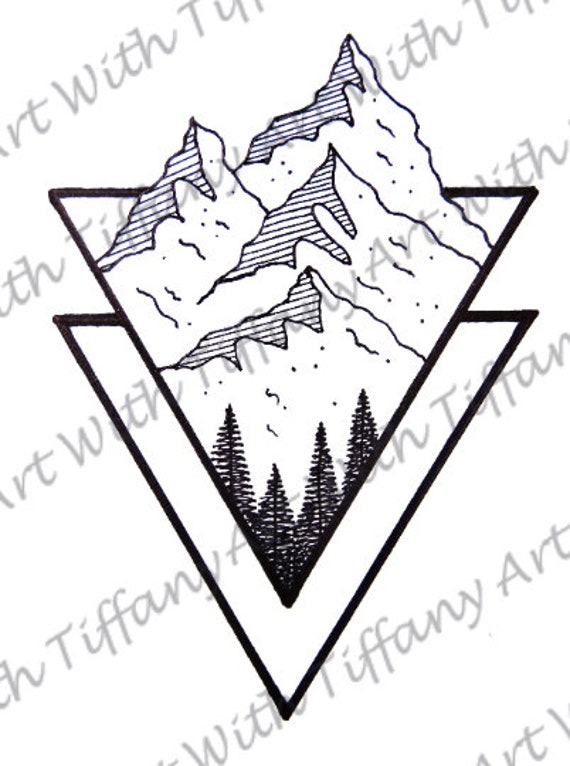 Mountain Tattoo Drawing Images - Free Download on Freepik