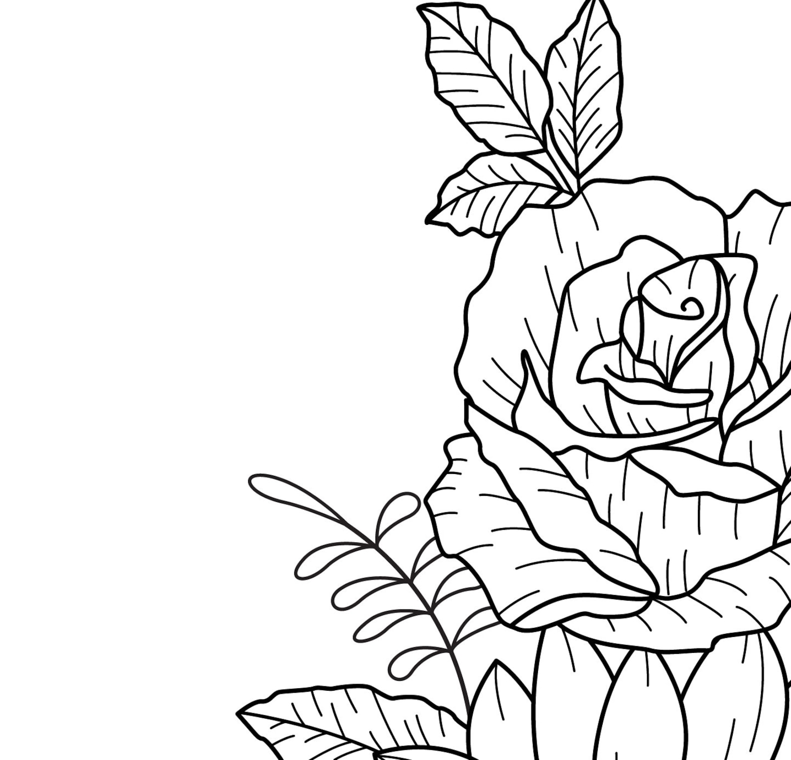DIGITAL FILE Sunflower and Roses Flower Tattoo Design Etsy