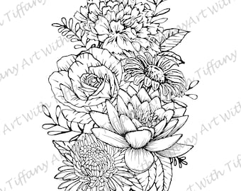 Water Lilies Tattoo Etsy