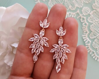 Swarovski Crystal Wedding Earrings Chandelier Bridal Earrings Crystal Bridal Earrings Vintage Earrings Dangle Earrings Luxury Drop Earrings